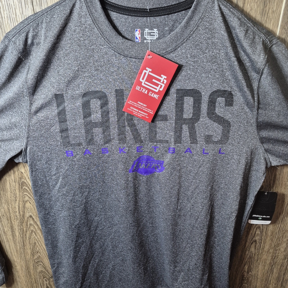 Ultra Game Gray Lakers Short Sleeve Tee